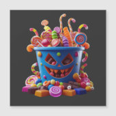 Spooky Candy Bucket - Halloween-Leckereien Magnetkarte (Vorderseite)