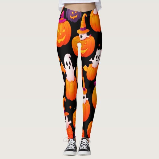Spooky Candy Night Stretch Pants Leggings (Vorderseite)