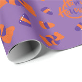 Spooky Candy und Leckereien Halloween Wrapping Pap Geschenkpapier (Rolleneckpunkt)
