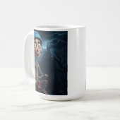 Spooky Cartoon Biker Kaffeetasse (Vorderseite Links)