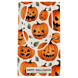 Spooky Carved Pumpkins & Herbstlaubs Halloween Kleine Geschenktüte