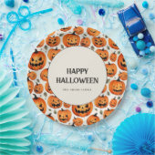 Spooky Carved Pumpkins & Herbstlaubs Halloween Pappteller (Party)