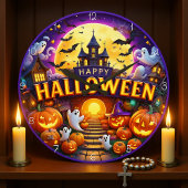 Spooky Castle Große Wanduhr