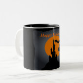 Spooky Castle Halloween Tasse (Vorderseite Links)