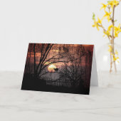 Spooky Cat and Branch Pagan Grußkarte Karte (Gelbe Blume)