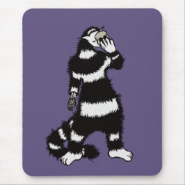 Spooky Cat Creature Skelett Handschädel Maske Mousepad