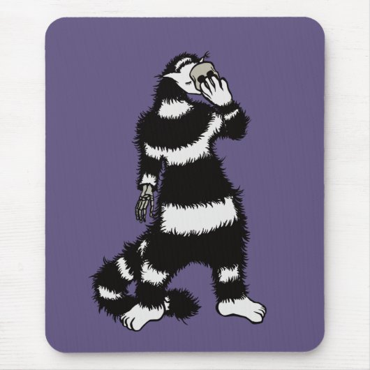 Spooky Cat Creature Skelett Handschädel Maske Mousepad (Vorne)