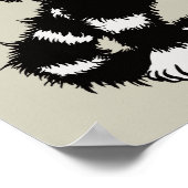 Spooky Cat Creature Skelett Handschädel Maske Poster (Ecke)