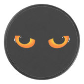 Spooky Cat Eyes Eishockey Puck (Vorderseite)