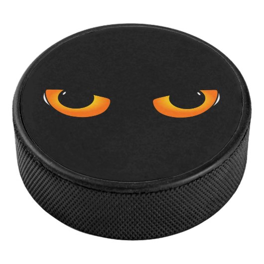 Spooky Cat Eyes Eishockey Puck (3/4)