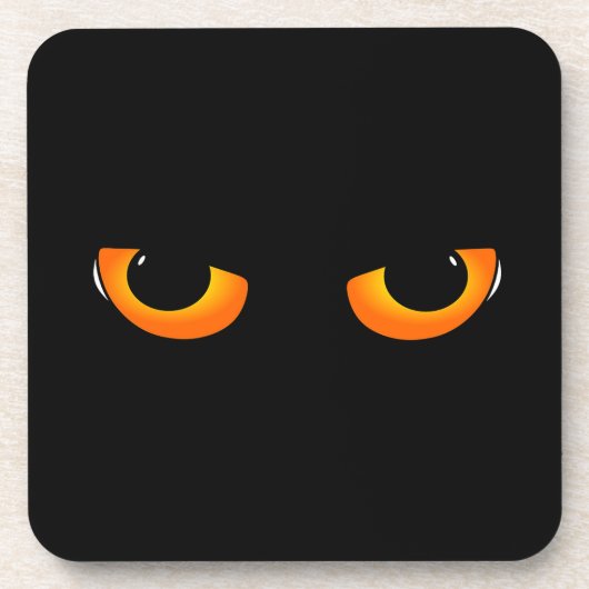 Spooky Cat Eyes Getränkeuntersetzer (Vorderseite)