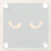 Spooky Cat Eyes Glasuntersetzer (Rückseite)