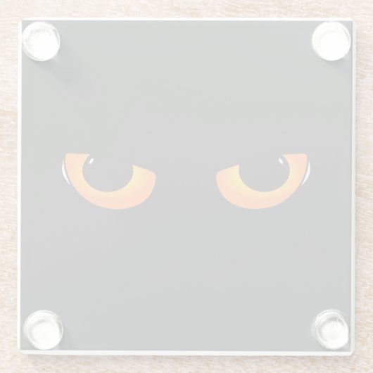 Spooky Cat Eyes Glasuntersetzer (Rückseite)
