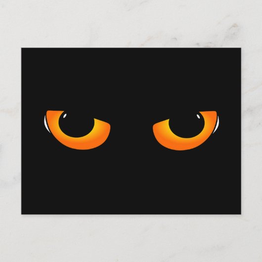 Spooky Cat Eyes Postkarte (Vorderseite)