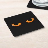Spooky Cat Eyes Rechteckiger Pappuntersetzer (angewinkelt)