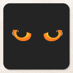 Spooky Cat Eyes Rechteckiger Pappuntersetzer
