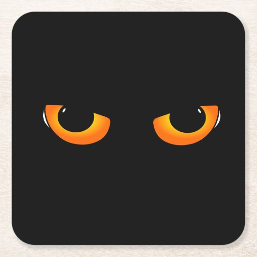 Spooky Cat Eyes Rechteckiger Pappuntersetzer (Vorderseite)