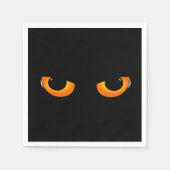 Spooky Cat Eyes Serviette (Vorderseite)