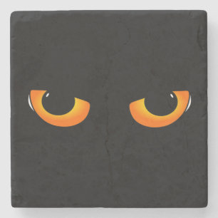 Spooky Cat Eyes Steinuntersetzer