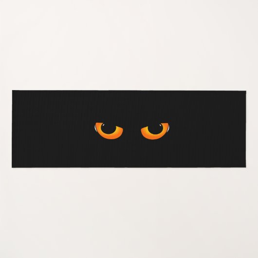 Spooky Cat Eyes Yogamatte (Vorderseite (Horizontal))