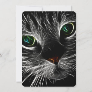 Spooky Cat Feline Soul Spirit Animal Feiertagskarte
