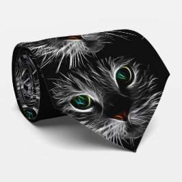 Spooky Cat Feline Soul Spirit Animal Krawatte