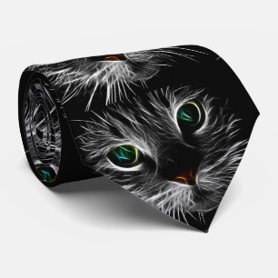Spooky Cat Feline Soul Spirit Animal Krawatte