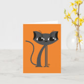 Spooky Cat - Grußkarte Karte (Gelbe Blume)