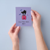 Spooky Cat Halloween Pumpkin Pop Art Flyer (Gruppe)