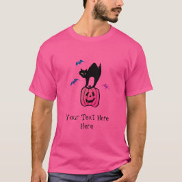 Spooky Cat Halloween Pumpkin Pop Art T-Shirt