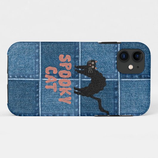 Spooky Cat iPhone Case (Rückseite (Horizontal))