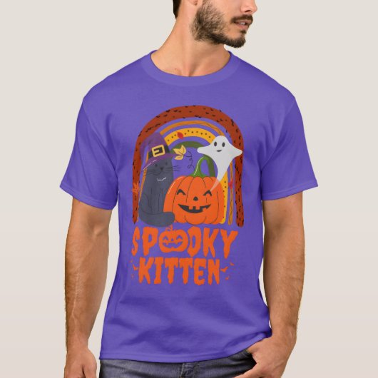 Spooky Cat Kitten Halloween Katze zu Halloween und T-Shirt (Vorderseite)