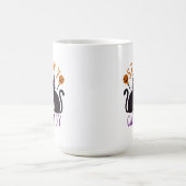 Spooky Cat Lady Black Cats Halloween Kaffeetasse (Mittel)