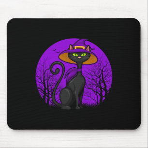 Spooky Cat Lover Halloween Black Kitten Niedlich C Mousepad