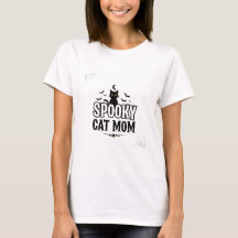 Spooky Cat Mama - Halloween Zitat T - Shirt