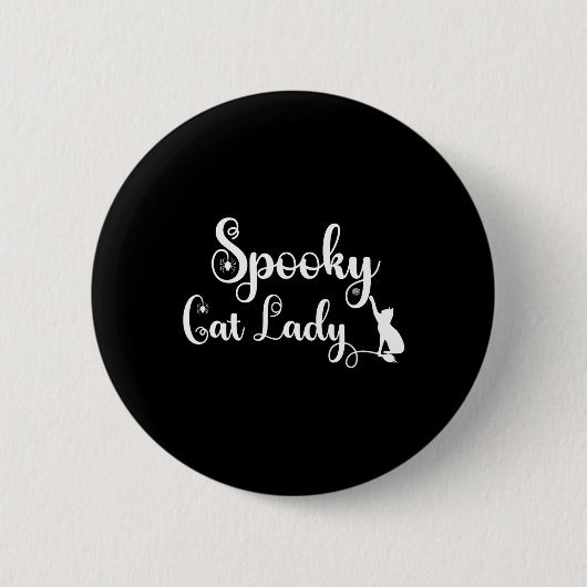 Spooky Cat Mama Shirt Button (Vorderseite)