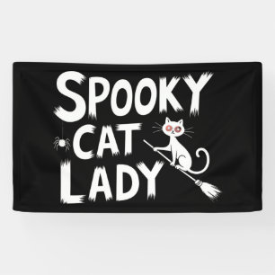 Spooky Cat Mama Spooky Cat Lady Halloween Cat Mama Banner