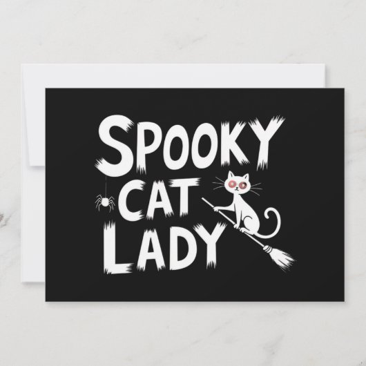 Spooky Cat Mama Spooky Cat Lady Halloween Cat Mama Einladung (Vorderseite)