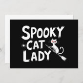 Spooky Cat Mama Spooky Cat Lady Halloween Cat Mama Einladung (Vorne/Hinten)