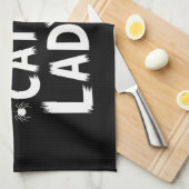 Spooky Cat Mama Spooky Cat Lady Halloween Cat Mama Geschirrtuch (Viertel Falte)