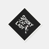 Spooky Cat Mama Spooky Cat Lady Halloween Cat Mama Serviette (Ecke)