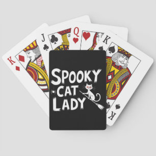 Spooky Cat Mama Spooky Cat Lady Halloween Cat Mama Spielkarten