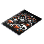 Spooky Cat mit Skullen Notizblock (Linke Seite)