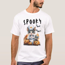 Spooky Cat Nurse, Black Cat, Krankenkostüm, Halsba T-Shirt