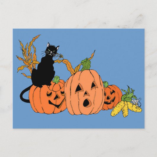 Spooky Cat Postkarte (Vorderseite)