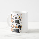 Spooky Cat Pumpkin Bat Spider Halloween-T-Shirt Kaffeetasse (Vorderseite Links)