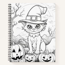 Spooky Cat & Pumpkins | Halloween
