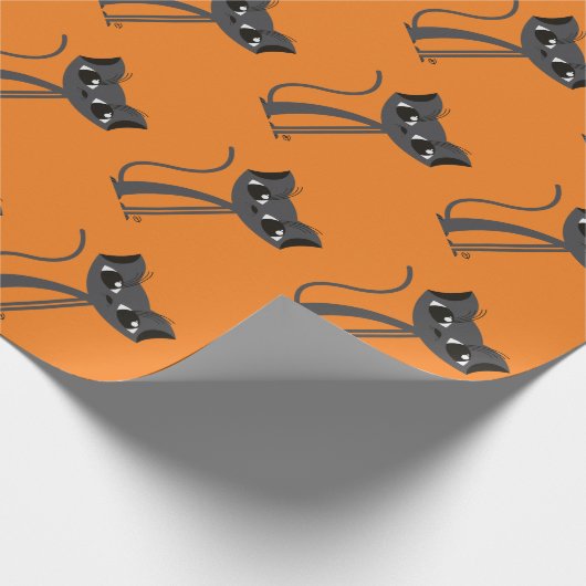 Spooky Cat - Schleifpapier Geschenkpapier (Ecke)
