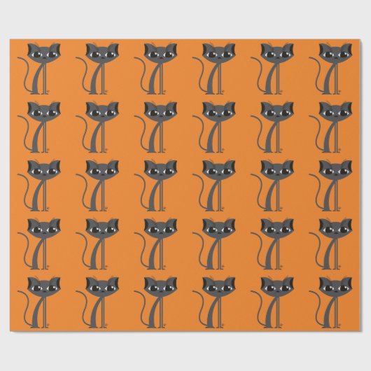 Spooky Cat - Schleifpapier Geschenkpapier (Flach)