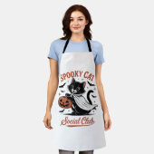 Spooky Cat Social Club PNG - Niedlich Kitten Class Schürze (Getragen)